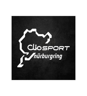 Clio Nürburgring İçin Uyumlu Aksesuar Oto Sticker Beyaz 20*17 Cm