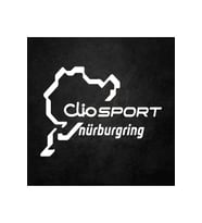 Clio Nürburgring İçin Uyumlu Aksesuar Oto Sticker Beyaz 20*17 Cm