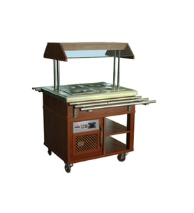 Atalay ASBM-02 Benmariler Orta Tip Ahşap Kaplama GN 1/1 x 2 - 230 V