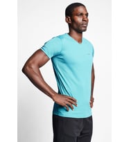 Lescon Turkuaz Erkek Kısa Kollu T-Shirt 23S-1221-23B (Mavi)