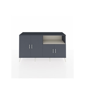 Kronos Konsol 6 Raflı 4 Kapaklı 176x59x99 Antrasit-Antrasit/Aytaşı