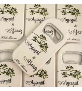 Şişe Açacak Magnet *Nişan - Kına - Nikah - Düğün* Hediyelikleri 30 Adet