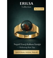 Sertifikalı Heliotrop Kan Taşı Doğal Taş Yüzük – Negatif Enerji Kalkanı Ayarlanabilir (Çok Renkli)