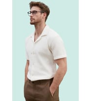 Erkek Regular Fit Kısa Kollu Dokulu Gömlek Rahat Günlük Yaz Hafta Sonu Stilin Buluştuğu Yer (Beyaz)