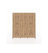 Arges Gardrop 11 Raflı 4 Çekmeceli 2 Askılı 220x30x243 Çam-Çam