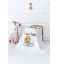 Pia Baby Premium %100 Pamuk Çift Kat Penye Bebek Battaniyesi 80x80 cm 5015-11 (Krem)