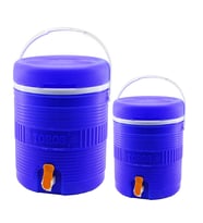 TOROS 2Lİ SET=14+6LT YUVARLAK TERMOS MAVİ PLASTİK MUSLUKLU - TAŞIMA KULPLU BRKT-501575 (5690)