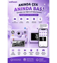 Çocuk Anında Baskılı Fotoğraf Makinesi 16MP Dijital Kamera 1080P Video WiFi Telefon Destekli