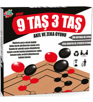 Ritoys Ahşap 9 Taş 3 Taş Zeka Oyunu