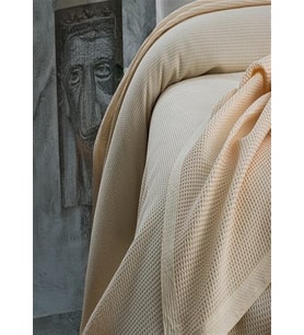 MORE HOME Bal Desenli Tek KİŞİLİK % 100 PAMUKLU PİKE 175×240 Açık Krem