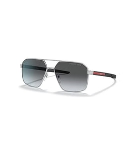 Prada Ps 55ws 1bc06g 60 Linea Rossa Erkek Geometrik Gümüş Metal Güneş Gözlüğü