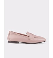Hakiki Deri Pembe Loafer Kadın Ayakkabı