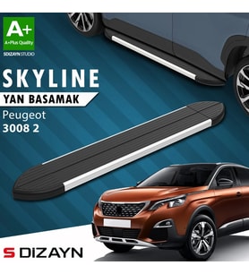 S-Dizayn Peugeot 3008 2 Skyline Aluminyum Yan Basamak 183 Cm 2016-2023 A+ Kalite