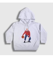 Presmono Unisex Çocuk Beyaz Basketball Basketbol Albert Einstein Kapüşonlu Sweatshirt 330498tt