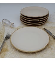 Arna 20 Cm Seramik Pasta Tabağı 6 Adet -Cappuccino