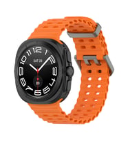 Samsung Galaxy Watch Ultra 47mm Uyumlu Zore KRD-118 Tırtıklı Tasarım Silikon Kordon