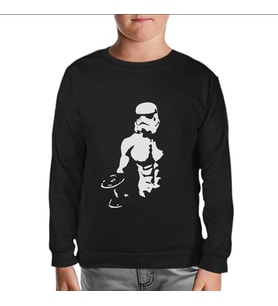 Bodybuilding - Star Wars Siyah Çocuk Sweatshirt