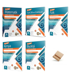 10. Sınıf Mat Ed. Fizik Kimya ve Biyoloji 5li Set Bilgi Sarmal Soru Bankası + Telefon Standı