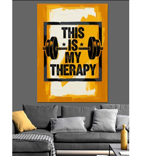 This Is My Therapy Dekoratif Kanvas - Mdf Ahşap Tablo