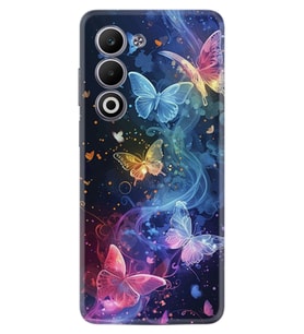 Oppo A5 Kılıf Boutique Baskılı Resimli Neon Kelebekler Pcode -092