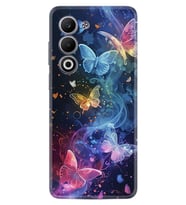 Oppo A5 Kılıf Boutique Baskılı Resimli Neon Kelebekler Pcode -092