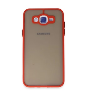 Samsung Galaxy J7 Kılıf Montreal Silikon Kapak - Kırmızı