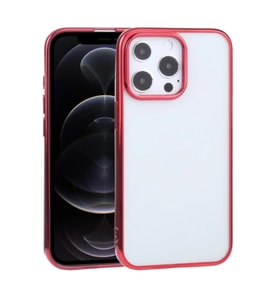 iPhone 13 Pro Max 6.7inç Lazer Kaplama Renkli Kenar Şeffaf Kılıf-(5775) - OVRLAU8237-7562