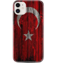 Apple iPhone 11 12 13 Mini Kılıf Desemli Silikon Şanlı Türk Bayrağı 2 1317