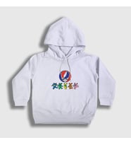 Presmono Unisex Çocuk Beyaz Bears Grateful Dead Kapüşonlu Sweatshirt 376301tt