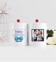 BK Gift Kişiye Özel Babalar Günü Hediyesi Fotoğraflı Kupa Bardak-89 (Beyaz)