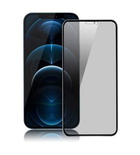 iPhone 12 / 12 Pro Uyumlu Privacy Ön Koruma Hayalet Seramik Nano Ekran Koruyucu (Siyah)