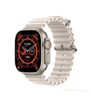 Markasepeti Watch Ultra 8 Plus Akıllı Saat: 49 mm, Vidalı, Kilitli Çift Kordon ve 2.2 İnç (Krem)