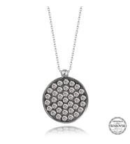 Swarovski Crystal Taşlı Yuvarlak Gümüş Kadın Kolye