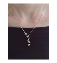 Mix Yıldız Kolye Gold Çelik Kadın  Özel Seri Minimal Stars Kolye (Altın)