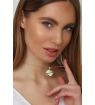 Kadın 925 Ayar Zirkon taşlı Harf Kolye (S)