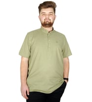 Mode XL Buyuk Beden Erkek Kısa Kol Hakim Yaka 20387 Yeşil