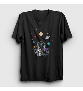 Presmono Unisex Siyah More Space Astronaut Space Astronot Uzay T-Shirt 282600tt