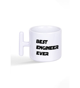 Best Engineer Ever Mühendis Hediye Baskılı T Kulplu Latte Fincan Kupa Bardak