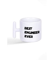 Best Engineer Ever Mühendis Hediye Baskılı T Kulplu Latte Fincan Kupa Bardak