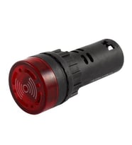 LED PANO SİNYAL LAMBASI KIRMIZI 220V 22MM SESLİ LED FLAŞÖR İKAZLI JAMESON AD116-22DS/MFS