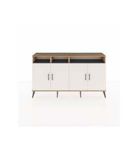 Arges Konsol 6 Raflı 4 Kapaklı 176x30x99 Çam-Aytaşı/Antrasit