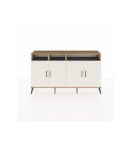 Arges Konsol 6 Raflı 4 Kapaklı 176x30x99 Çam-Aytaşı/Antrasit