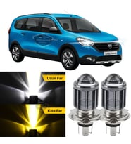 Dacia Lodgy 2012-2022 Uyumlu Mercekli Far Ampulü Led Xenon Sarı-Beyaz Şimşek Etkili Uzun Kısa