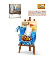 VAGONLIFE LOZ 1280 YELKENLİ GEMİ AHŞAP BOYAMA 592 PARÇA BLOCK OYUNCAK 3+