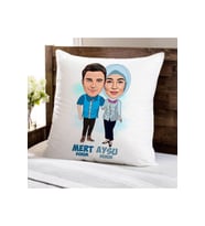 Sevgilime Hediyem Karikatürlü Yastık
