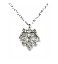 Metallica Gothic Skull Gümüş Renk Unisex Kolye – Rock ve Metal Tarzı Takı