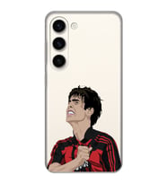 Samsung Galaxy S23 Uyumlu Kaka Leite Futbol Tasarımlı Şeffaf Telefon Kılıfı