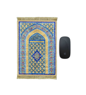Bursa İpek Gold Dekoratif Küçük Halı Mousepad