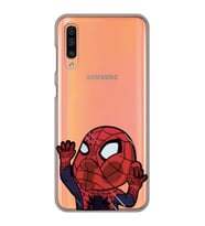 Samsung Galaxy A30S/A50/A50S Uyumlu Örümcek Adam Desenli Şeffaf Telefon Kılıfı