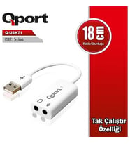 Qport Q-Usk71 Usb To Soundcard 7.1 Usb Ses Kartı